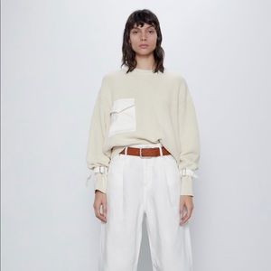 Zara knit sweater with  pockets
